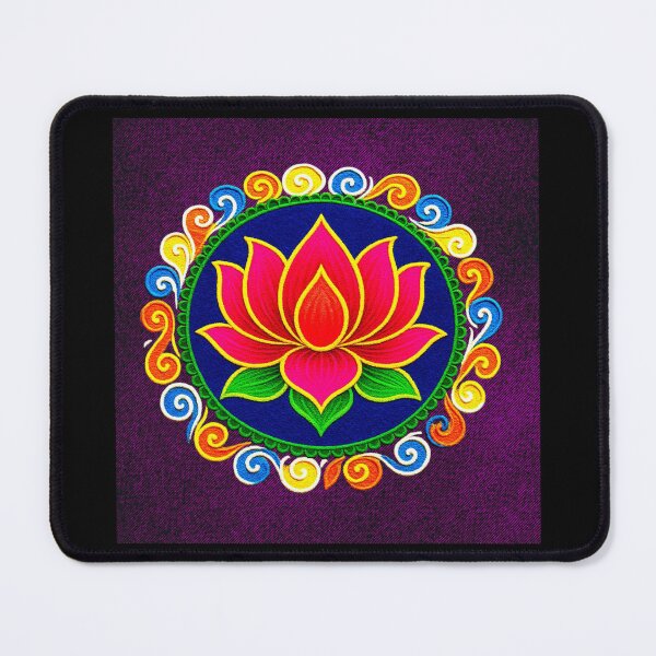Item preview, Pink Lotus/muggu/ kolam/Lotus Flower Rangoli powder designed and sold by ShreecreatE.