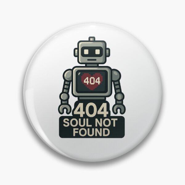 Artikelvorschau, 404: Seele nicht gefunden – Pixel Robot Retro Error Flat Design entworfen und verkauft von DJCApparel.
