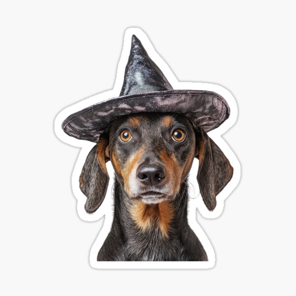Item preview, Harrier Dog Wearing Halloween Witch Hat designed and sold by LazyOwlStore.