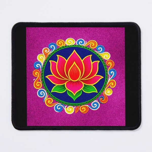Item preview, Pink Lotus/muggu/ kolam/Lotus Flower Rangoli powder designed and sold by ShreecreatE.