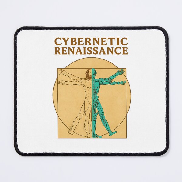 Item preview, Cybernetic Renaissance – Vitruvian Cyborg Art in Flat Tech Style designed and sold by DJCApparel.