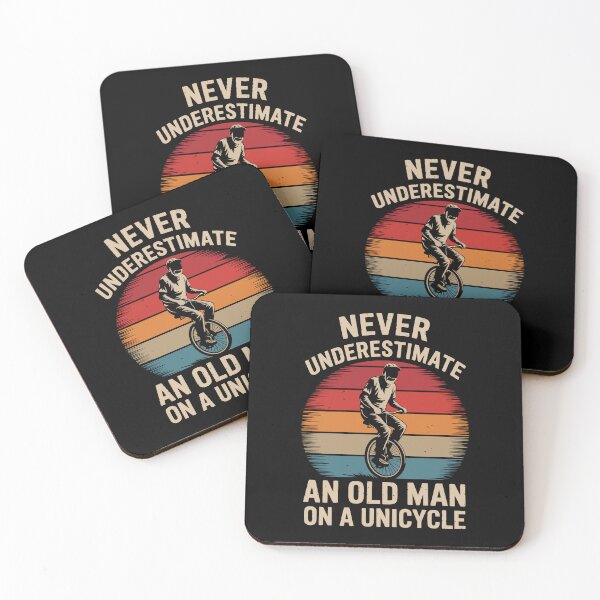 Item preview, Never Underestimate An Old Man On A Unicycle designed and sold by mybegoniatee.