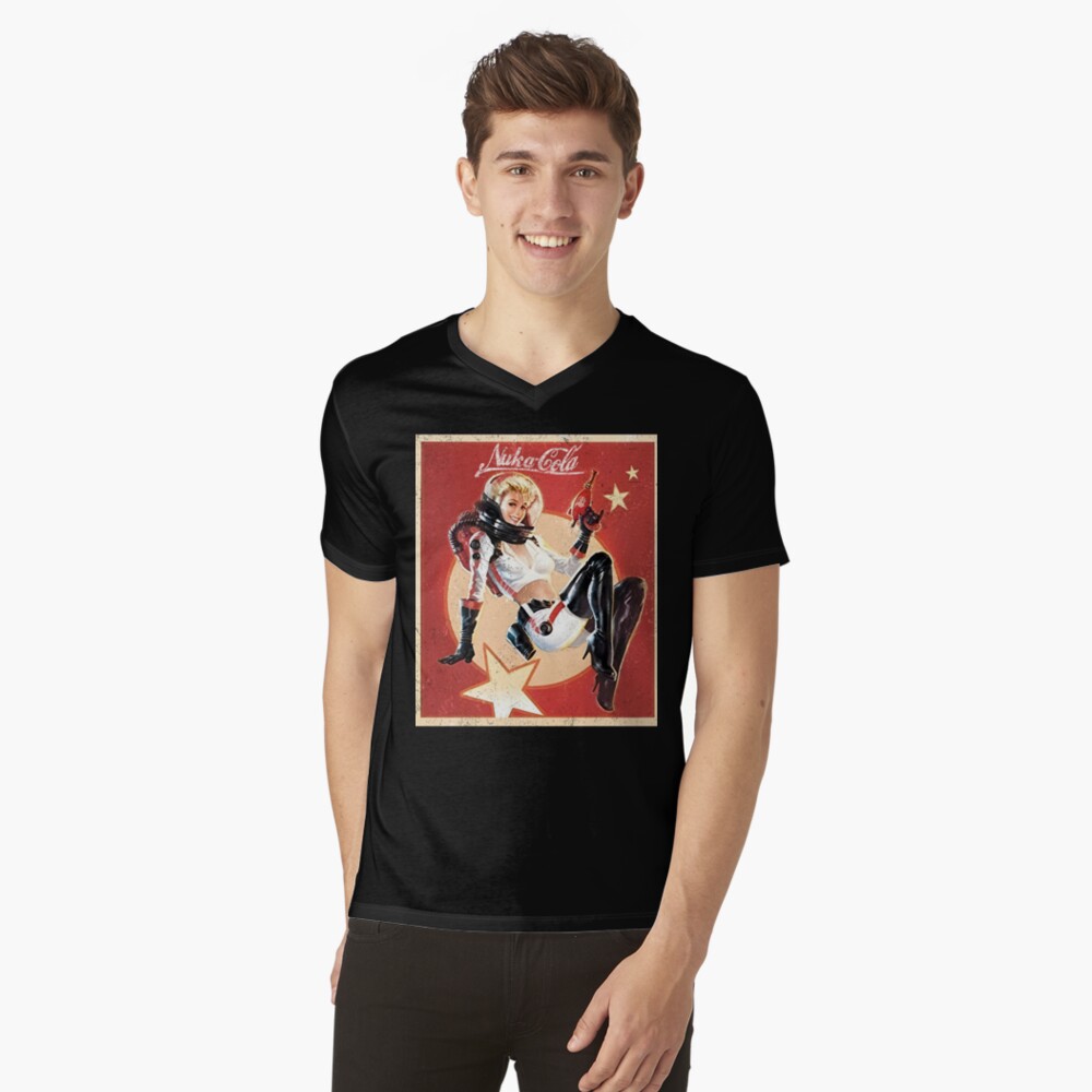 Vista previa del artículo con la obra «Camiseta de cuello en V», diseñado y vendido por Johnsonplm.