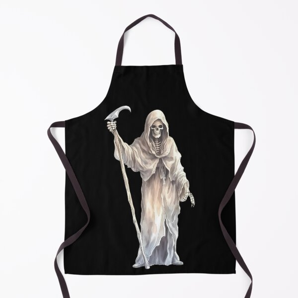 Item preview, Skeleton dressed in white and gray robe holding a scythe in his hand designed and sold by RWT-Design.