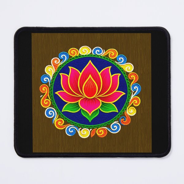 Item preview, Pink Lotus/muggu/ kolam/Lotus Flower Rangoli powder designed and sold by ShreecreatE.