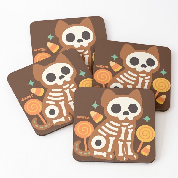 Item preview, Skull Kitten Stickers - Cute Candy Series designed and sold by DOODLE RIOT.
