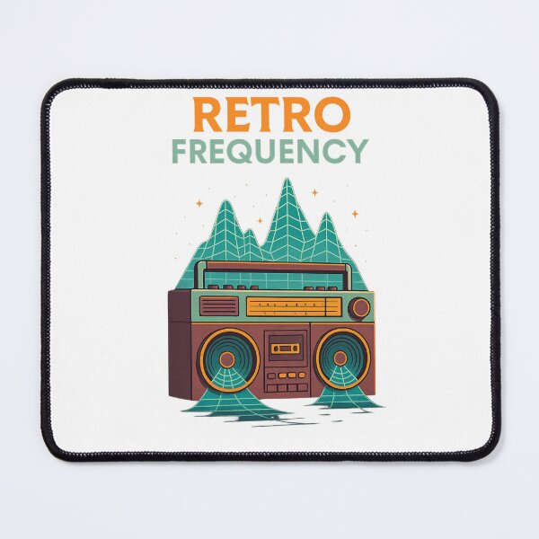 Item preview, Retro Frequency – Vintage Boombox Synthwave Music Visualizer Design designed and sold by DJCApparel.