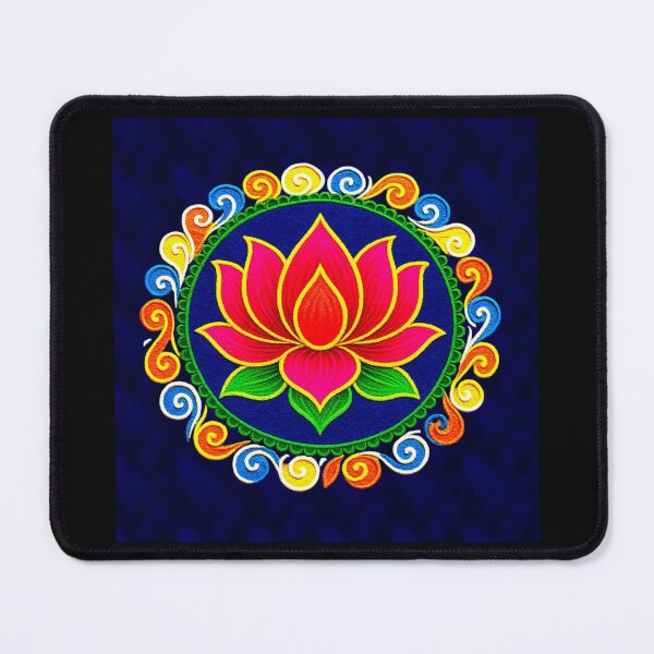 Item preview, Pink Lotus/muggu/ kolam/Lotus Flower Rangoli powder designed and sold by ShreecreatE.