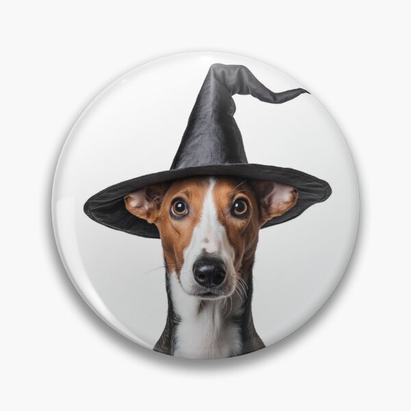 Item preview, Ibizan Hound Dog Wearing Halloween Witch Hat designed and sold by LazyOwlStore.