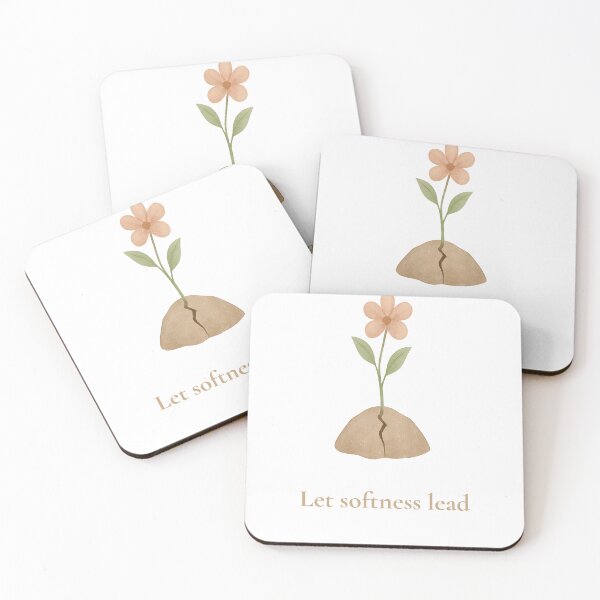 Item preview, Let Softness Lead – Botanical Strength Flower Design designed and sold by KindByNature.