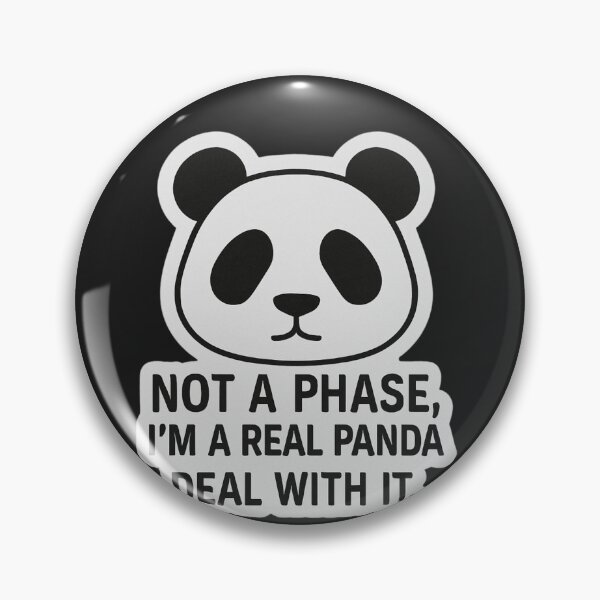 Item preview, Panda – Not a Phase, I’m a Real Panda | Funny Minimalist Anime Design designed and sold by ColorSplash123.