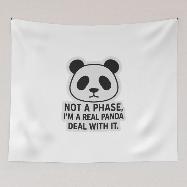 Item preview, Panda – Not a Phase, I’m a Real Panda | Funny Minimalist Anime Design designed and sold by ColorSplash123.