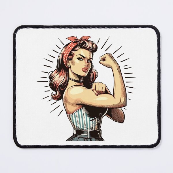 Item preview, Strong woman shows strength Rockabilly style gift designed and sold by Pineapple-Tree.
