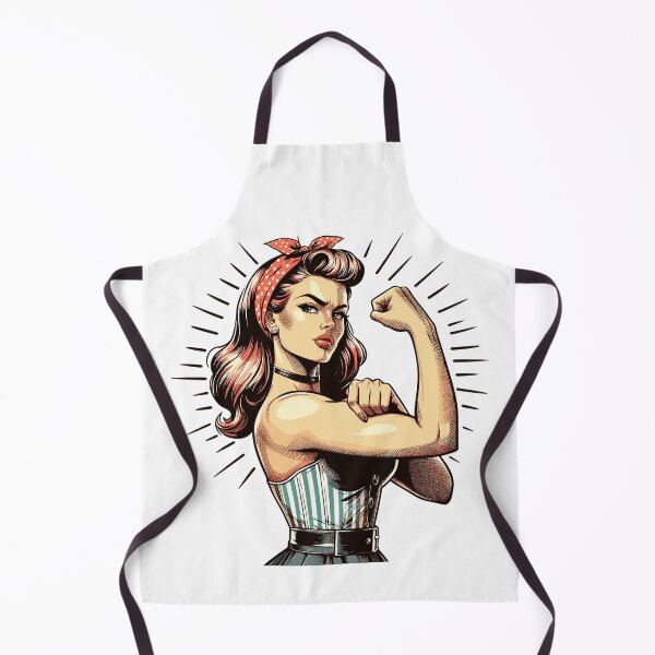 Item preview, Strong woman shows strength Rockabilly style gift designed and sold by Pineapple-Tree.