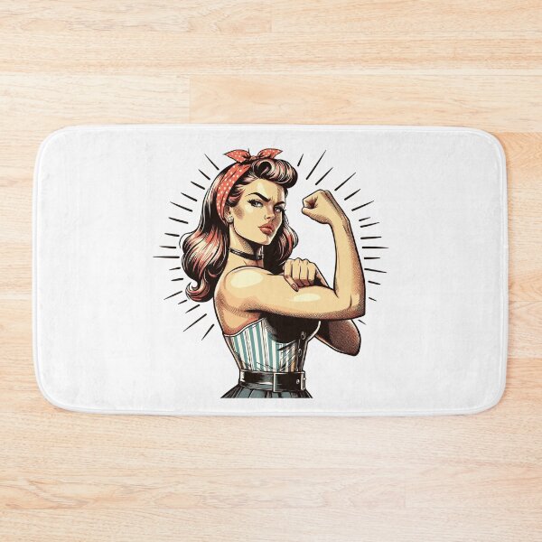 Item preview, Strong woman shows strength Rockabilly style gift designed and sold by Pineapple-Tree.