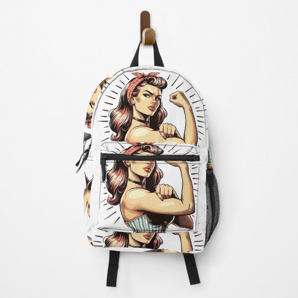 Item preview, Strong woman shows strength Rockabilly style gift designed and sold by Pineapple-Tree.