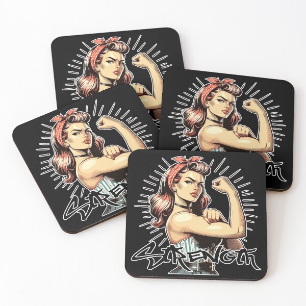 Item preview, Strength strong woman rockabilly style gift designed and sold by Pineapple-Tree.