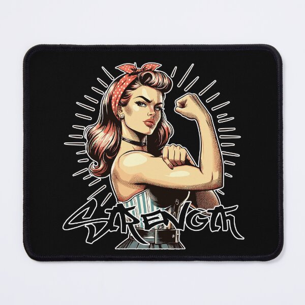 Item preview, Strength strong woman rockabilly style gift designed and sold by Pineapple-Tree.
