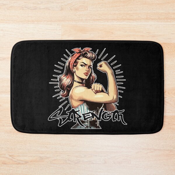 Item preview, Strength strong woman rockabilly style gift designed and sold by Pineapple-Tree.