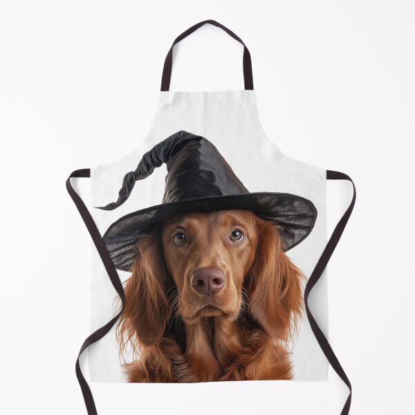 Artikelvorschau, Irish Setter Hund trägt Halloween Hexenhut entworfen und verkauft von LazyOwlStore.