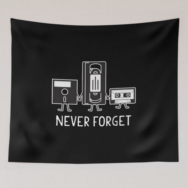 Item preview, Never Forget Mens Cassette Tape VHS Music Old School Mens Retro Funny T Shirt designed and sold by Samtorio.