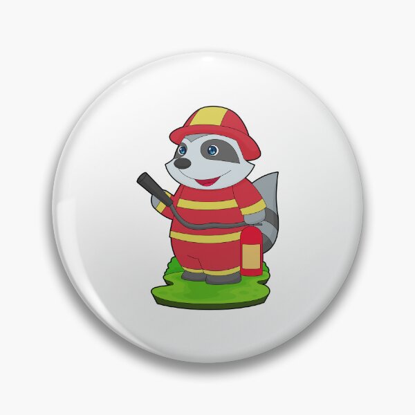 Item preview, Racoon Firefighter Fire extinguisher Fire department designed and sold by Snabdesign84.
