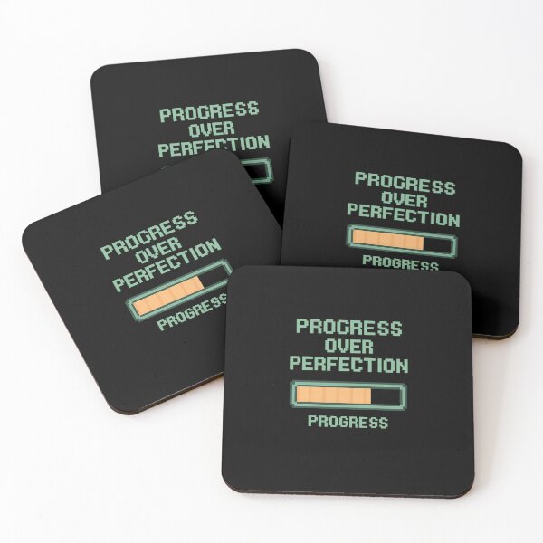 Item preview, Progress Over Perfection | Pixel Art Growth Mindset Motivation designed and sold by DJCApparel.
