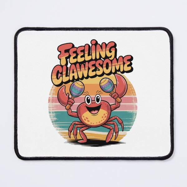 Item preview, Feeling Clawesome – Funny Retro Crab Beach Art designed and sold by EpicMediaShop.