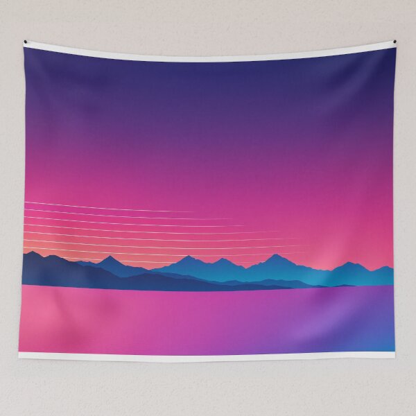 Item preview, Retro Horizon with Mountain and Water designed and sold by REPTISLAV.