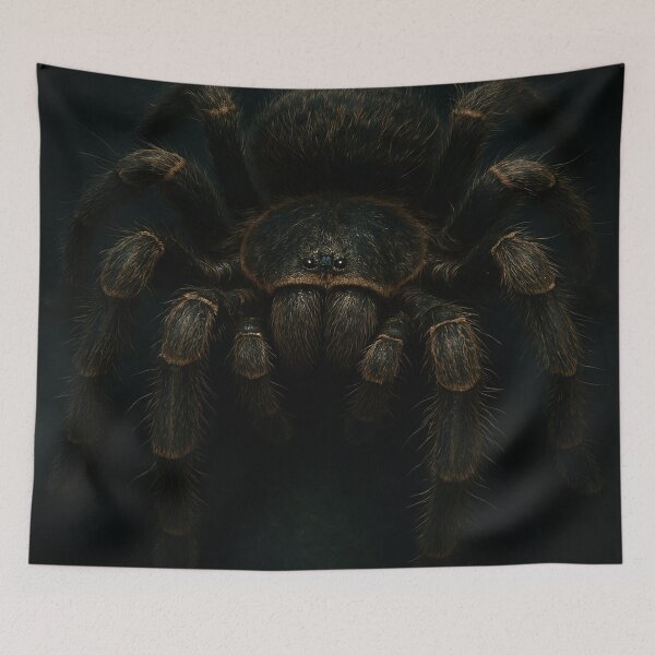Item preview, "Venomous Silence – Migale on an Emerald Background" designed and sold by GalenaDeco.