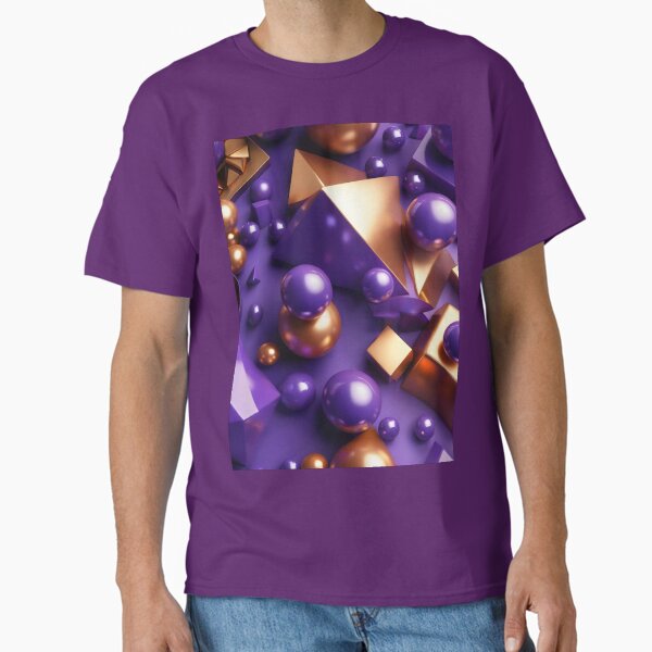 Item preview, Golden & Purple Geometric Cascade designed and sold by HeartfulBloom.
