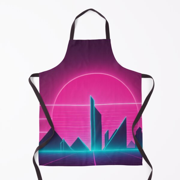 Item preview, Neon Cyberpunk Cityscape at Synthwave Sunset designed and sold by REPTISLAV.