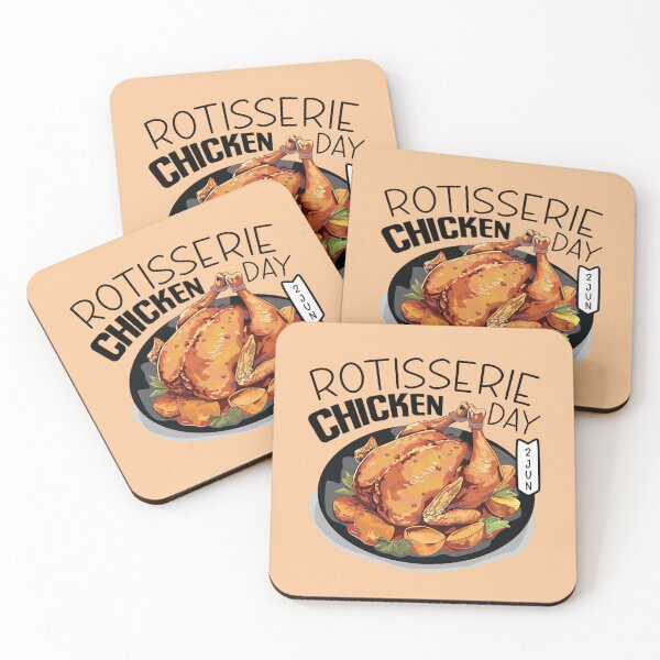 Item preview, 2 June Rotisserie Chicken Day - Wacky Holidays designed and sold by ChemicalXShop.