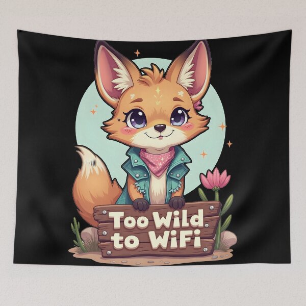 Item preview, Too Wild to WiFi – Free-Spirited Coyote Design by LaLi Designs designed and sold by LaLi-Designs.