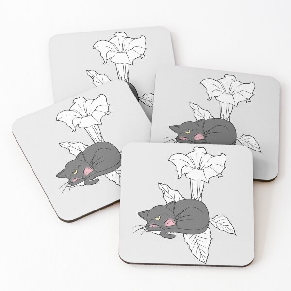 Item preview, Luna kitten with datura flower designed and sold by ElPiskillo.