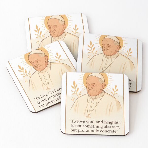 Item preview, Gentle RIP Pope Francis Quote Art – Spiritual Tribute designed and sold by Aryabek.