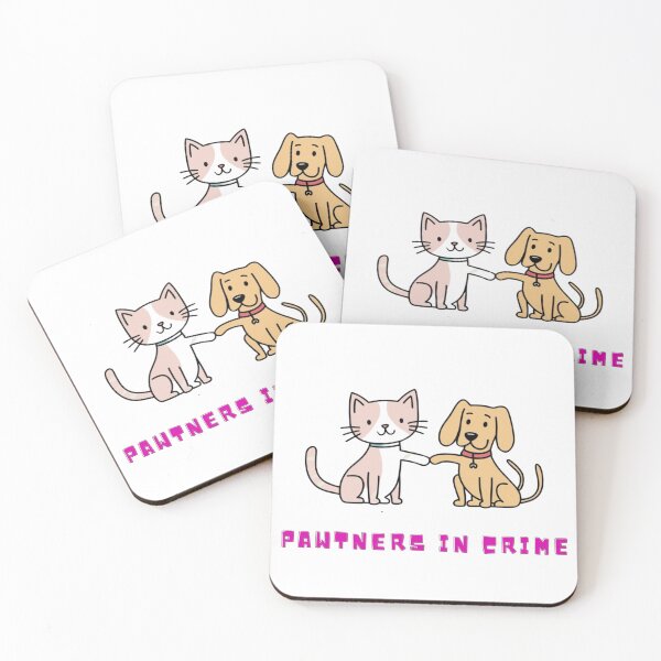 Item preview, "Pawtners in Crime – Cat & Dog Friendship Goals" designed and sold by THKR-Co.