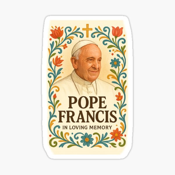 Artikel-Vorschau von Gedenken im Blumenrahmen – Papst Franziskus Ruhe in Frieden, designt und verkauft von Aryabek.