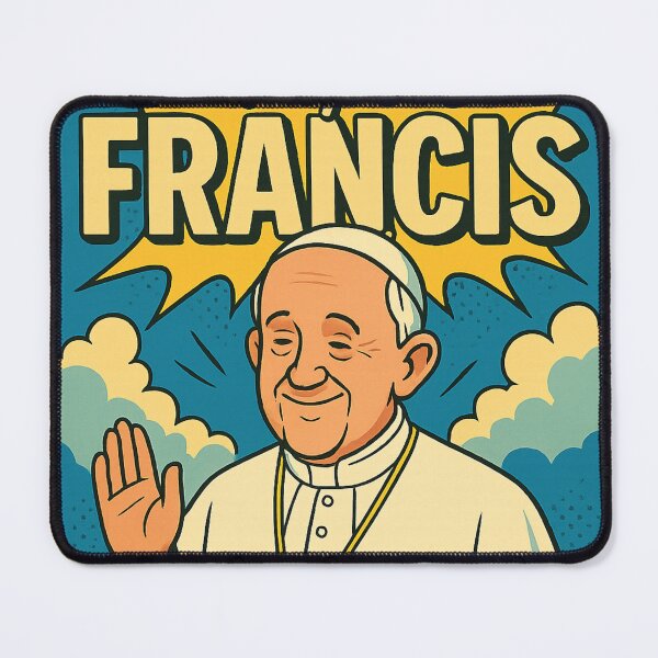 Item preview, Retro Farewell Pope Francis – Cartoon RIP Tribute designed and sold by Aryabek.