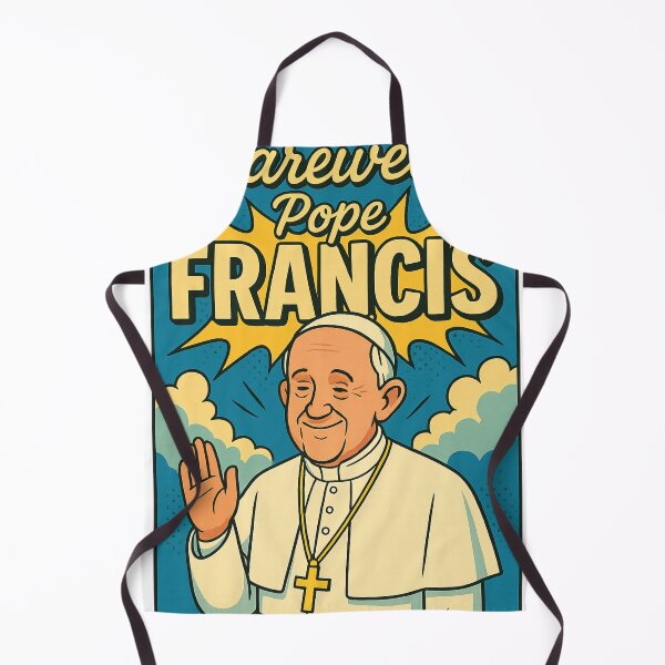 Item preview, Retro Farewell Pope Francis – Cartoon RIP Tribute designed and sold by Aryabek.