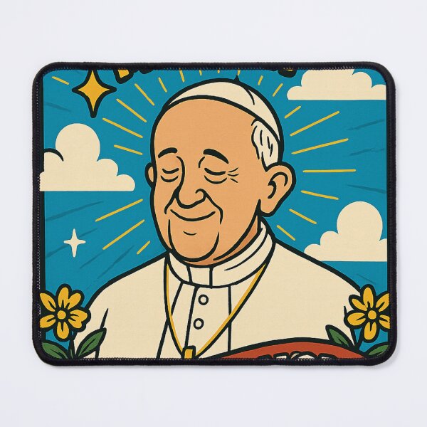Item preview, Cheerful Memorial Art – Pope Francis In Loving Memory designed and sold by Aryabek.