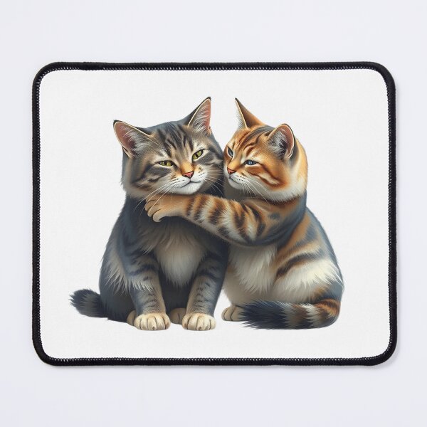 Item preview, Two cuddly cats designed and sold by SommeryLaser.