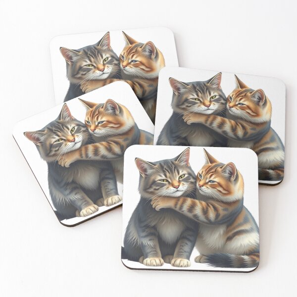 Item preview, Two cuddly cats designed and sold by SommeryLaser.