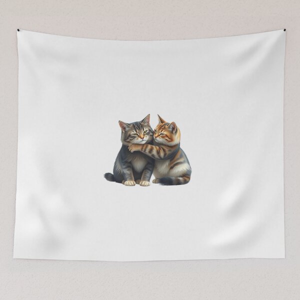 Item preview, Two cuddly cats designed and sold by SommeryLaser.