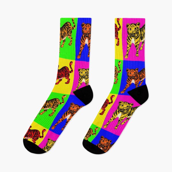 Item preview, Pop Tiger Quartet – Warhol Vibes in Color designed and sold by Vision Illustrated.