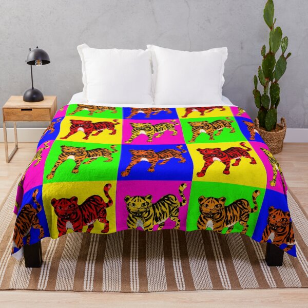 Item preview, Pop Tiger Quartet – Warhol Vibes in Color designed and sold by Vision Illustrated.