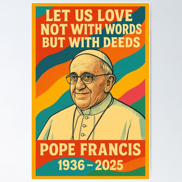 Item preview, Retro Rest in Peace – Pope Francis 1936–2025 Legacy Tribute designed and sold by Aryabek.