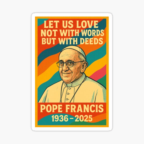 Item preview, Retro Rest in Peace – Pope Francis 1936–2025 Legacy Tribute designed and sold by Aryabek.