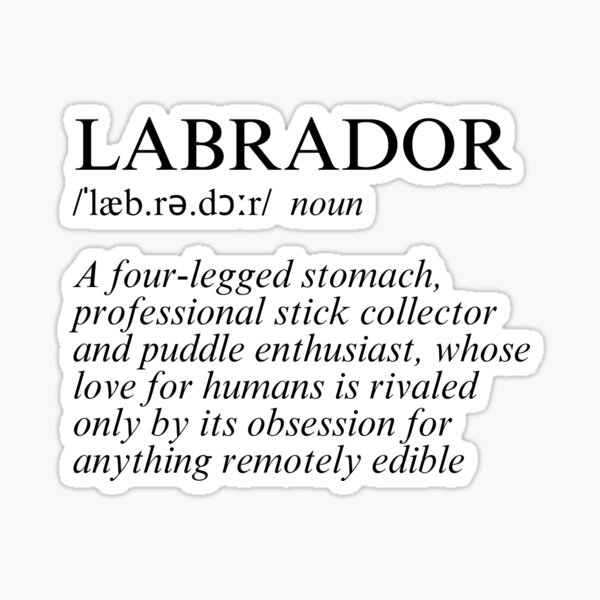 Item preview, Labrador Dictionary Definition designed and sold by LetsGetBoba.
