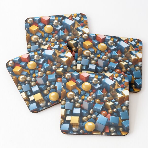 Item preview, Vibrant Shape Explosion: Abstract Geometric Composition designed and sold by HeartfulBloom.
